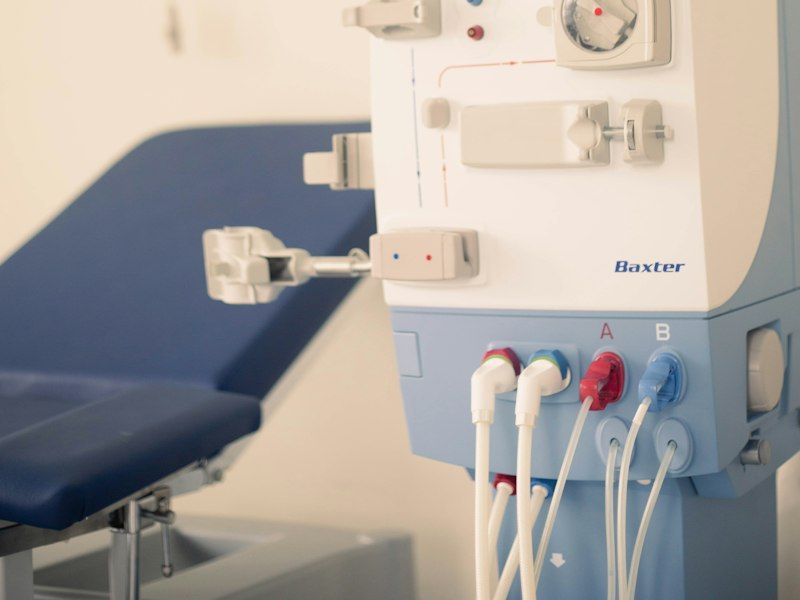 Dialysis machine in a hospital